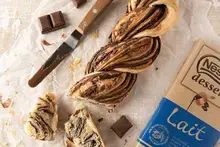 Tresse feuilletée au chocolat