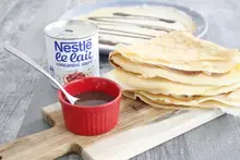 Crèpes au lait concentré sauce cacao