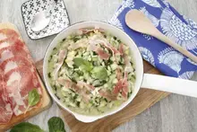 Risotto vert et coppa
