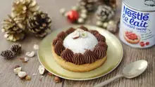 Tartelettes sablées glace au lait concentré à la noisette et ganache au chocolat