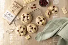 Cookies au chocolat blanc et cranberries