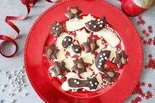 Sablés de Noël amandes, chocolat au lait concentré sucré