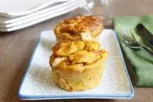 Muffins pomme de terre, lardons et chèvre