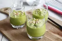 Soupe froide de petit pois