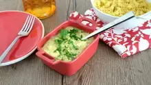 Sauce au curry pour pâtes, coco et jambon
