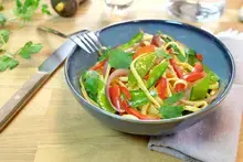 Nouilles sautées aux légumes Bio