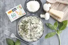 Risotto de poulet aux champignons et parmesan