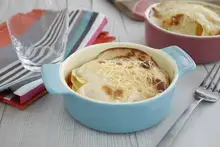 Cassolettes de pommes de terre au saumon fumé en cocotte