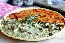 Tarte duo courgette poivron