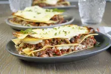 Lasagne de cabillaud, tomates et fines herbes