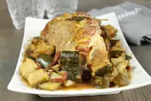 Rôti de veau au fromage et bacon Cookeo