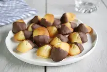 Mini madeleines au chocolat caramel