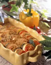 Tian de légumes au basilic