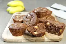 Muffins chocolat amandes banane