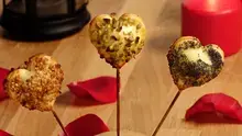 Sucettes sablées coeur de chocolat