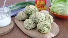 Boulettes maquereaux épinards fromage frais sauce fromage blanc Kub or