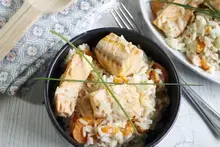 Riz au saumon et lait de coco Cookeo