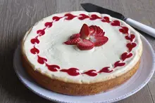 Cheesecake chocolat blanc biscuit rose fête des mêres