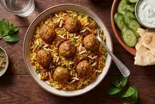 Riz byriani et falafels