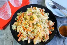 Riz aux crevettes et curry Cookeo