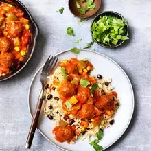 Boulettes de légumes et riz