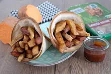 Duos de frites de pommes de terre et patate douce, la Panée