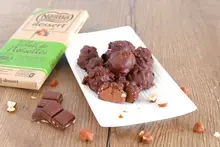 Rochers cœur praliné chocolat éclats de noisettes