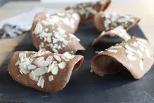 Tuiles au chocolat et aux amandes