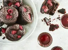Muffins framboises chocolat noir Cake Factory Tefal
