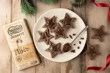 Sablés de Noël étoiles au chocolat noir