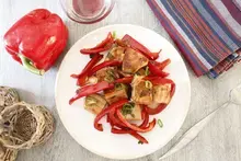 Wok de thon aux poivrons Actifry