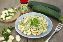 Gnocchi au coulis de courgettes et mozzarella