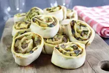 Mini roulés végétariens curry