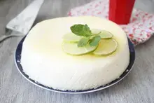 Flan de fromage blanc et citron vert