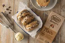 Cookie ice cream sandwich