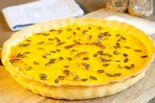 Quiche à la carotte et curry