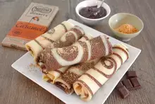 Crêpes au chocolat caramel et noix de coco