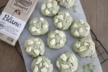 Cookies au thé matcha et chocolat blanc