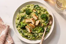 Risotto de légumes verts végan aux émincés GARDEN GOURMET®