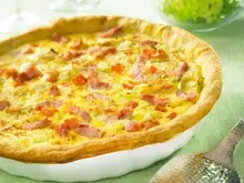 Quiche lorraine au potiron et poireaux