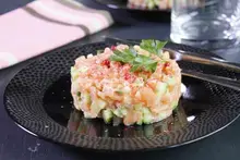 Tartare aux deux saumons et gingembre