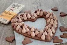 Coeur sablé praliné et chocolat noir