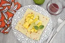 Crêpes à la mangue et au citron confit