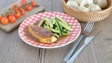 Poulet mariné miel citron moutarde