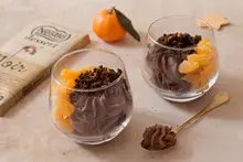 Verrines chocolat & clémentine de Noël