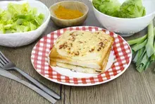 Croque végétarien béchamel aux légumes d'hiver à l'air fryer