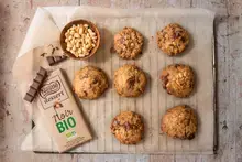 Cookies chocolat noir bio et cacahuètes