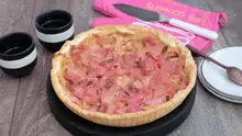 Tarte rhubarbe et confiture de lait