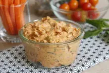 Dips poivron pois chiche menthe