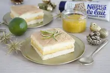 Genoise moelleuse et bavarois mangue citron vert